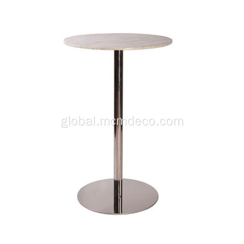 Table with Stainless Steel Base Brief Style Bar Table with Stainless Steel Base Factory